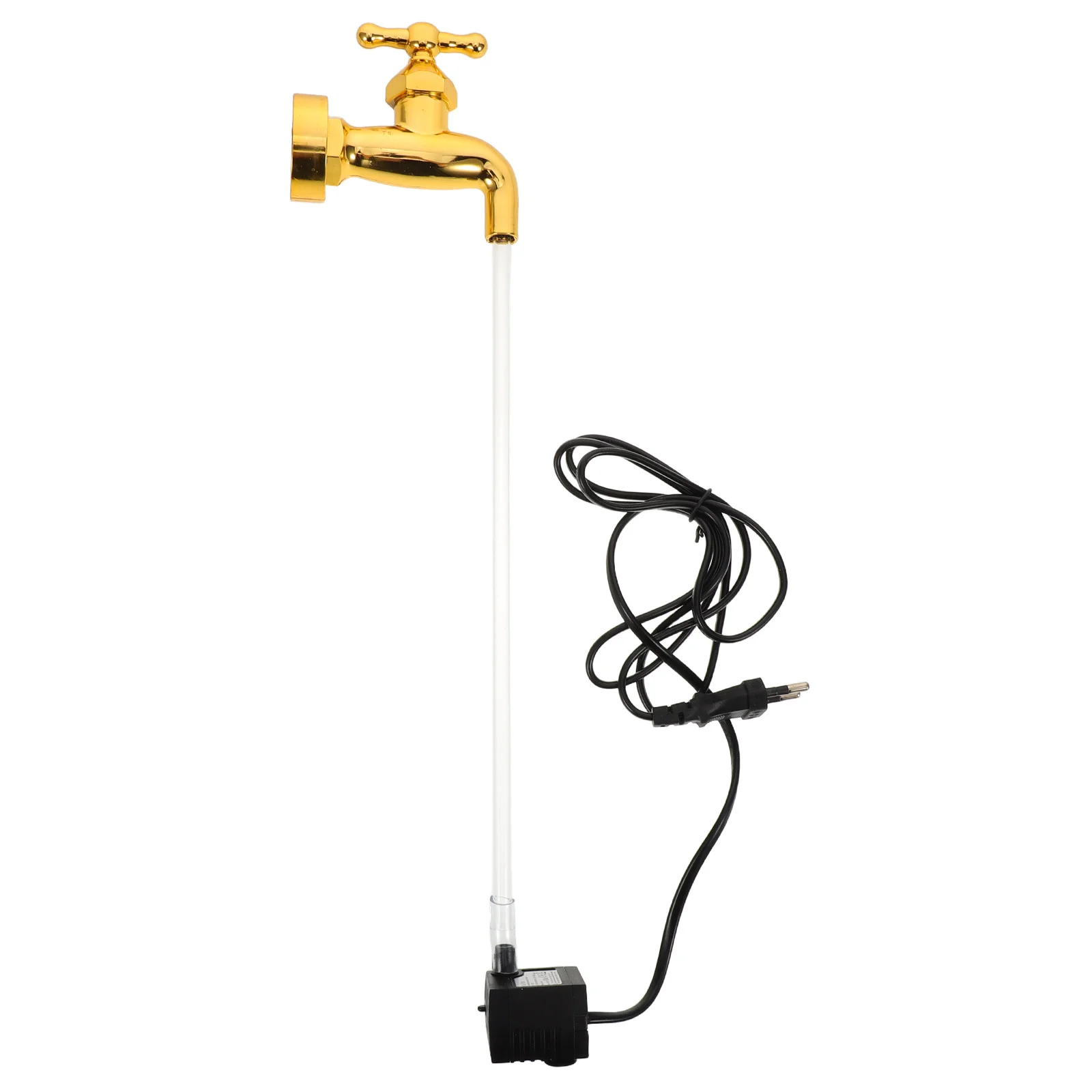 

1 set 1 Set Floating Tap Invisible Flowing Water Spout Ornament For Garden Patio Yard Decor Usb Lamp Waterfall Ornament Tabletop