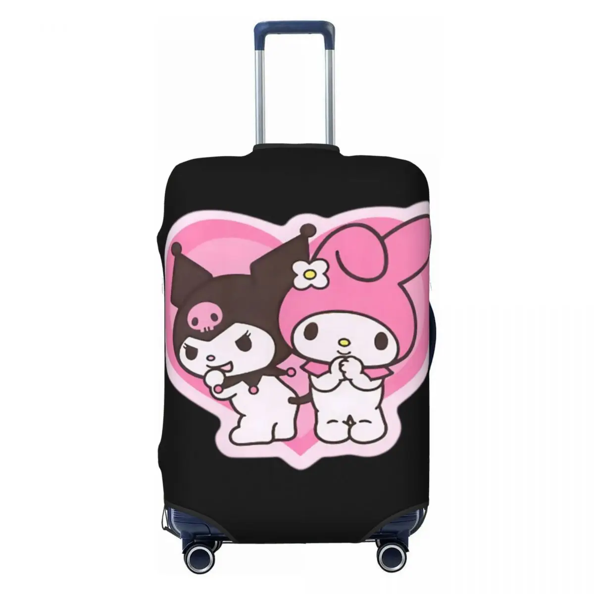 

Custom Melody Kuromi Cartoon Heart Luggage Cover Funny Suitcase Protector Covers Suit For 18-32 inch