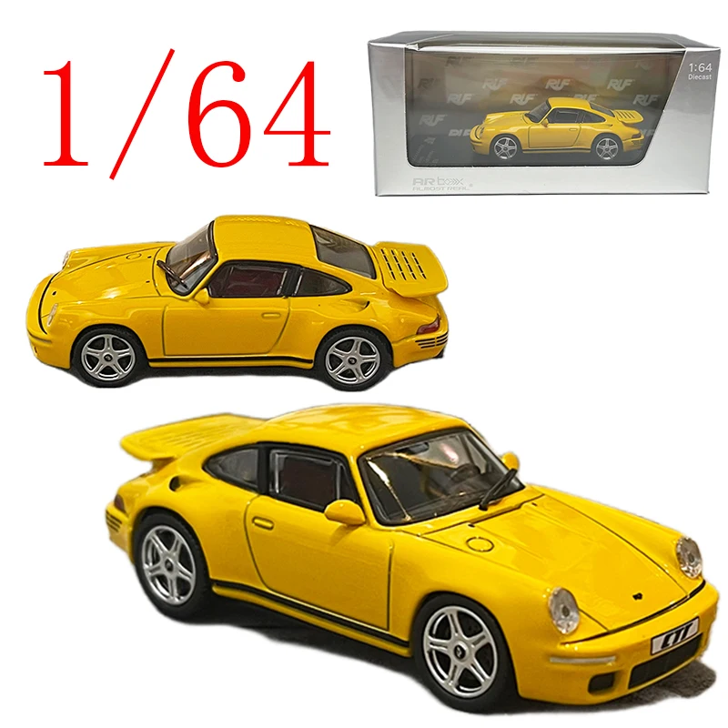 

AR Diecast 1/64 Scale Porsche Alloy Model Cars Porsche RUF Yellow Bird 911 LBWK Play Vehicles Toys for Boys Gift Original Box