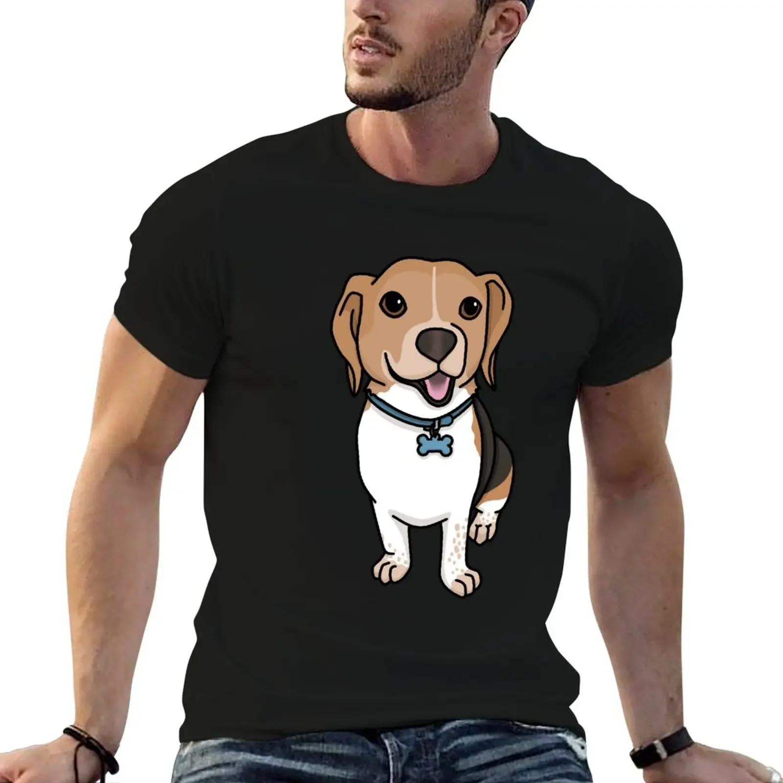 Taco the Beagle Dog Cartoon T-Shirt custom t shirt sports fans cute tops shirts graphic tee men