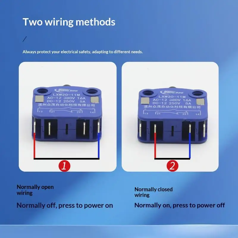 LXW20-11/M Travel Limit Switch PUSH Slug Column Silver Contact High Precision Stroke Switch for Robot Arm Positioning