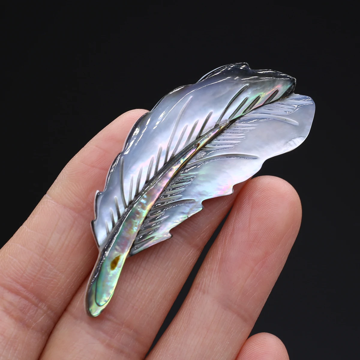 

Natural Abalone Shell Feather Brooches For Women Men Pins Badges Banquet Brooch Pendant DIY Decor Jewelry Accessories Gift