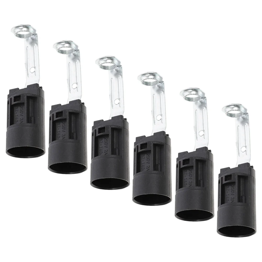 6 Pcs E14 Light Bulb Socket Lamp Holder Parts For Making Lamps Water Pipe Outlet