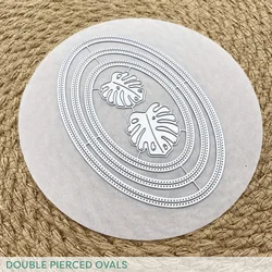 2023 AliliArts Metal Cutting Dies Pierced Ovals diy Scrapbooking Photo Album Decorative Embossing PaperCard Crafts Die