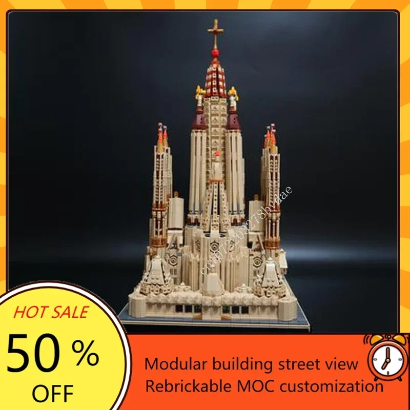 10045PCS MOC Sagrada Familia Model Bricks Basilica and Temple Expiatori de la Sagrada Familia Building Block Toys For Kid Gifts