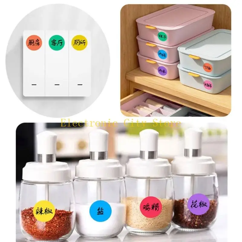 Multicolor Dot Sticker 2.1-15cm Label Pembungkus Stiker Segel Warna-warni