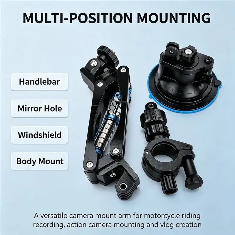 [LXYA68Z!] Action Camera Mount Camera Mounting O Clamp 360 Degree Fixed O Clamp Motorcycle Camera Mount