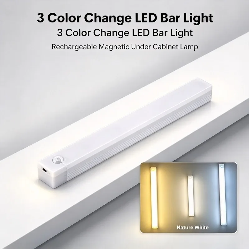 Wireless LED Cabinet Light Motion Sensor Bar Indoor Decorative Lighting Lamp for Dorm Room Apartment Decor Ambient Style