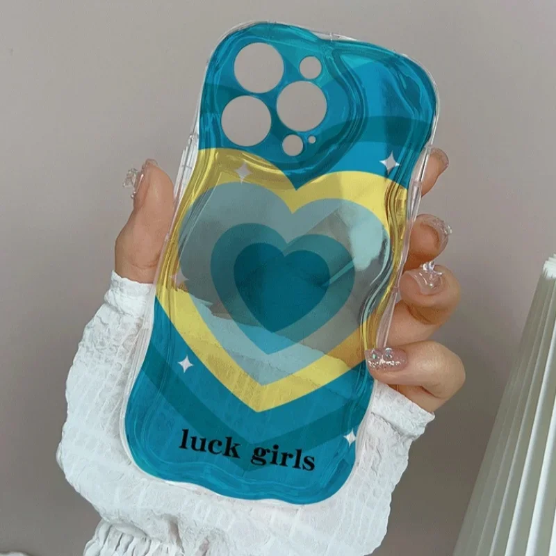 OPPO A5 A3 F29 Pro A3X A54 A3S A5S A35 A53 A9 A31 2020 A52 A72 A92 F9 F11 케이스 그라데이션 러브 하트 웨이브 엣지 커버