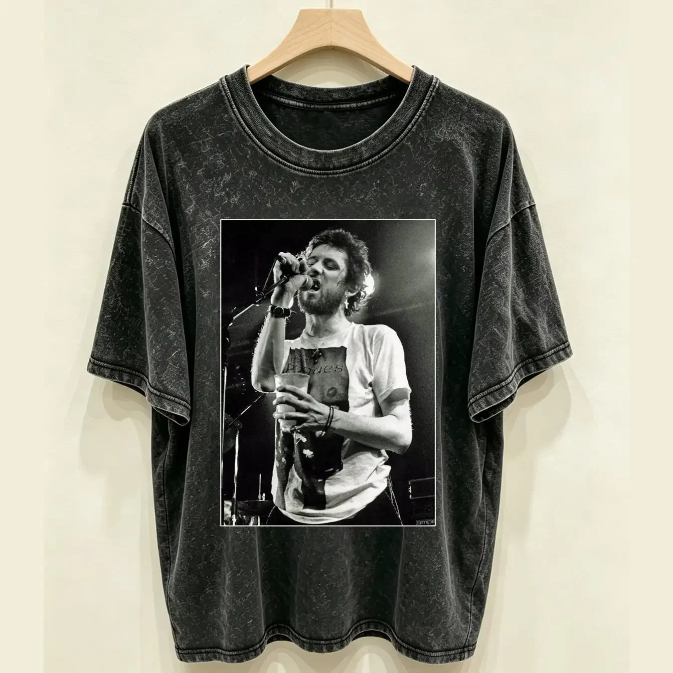 washed T Shirt NEW HOt Shane Macgowan 1957 2023 SignatureTHE POGUES Black All Size FA178 long sleeves vintage Washed Breathable