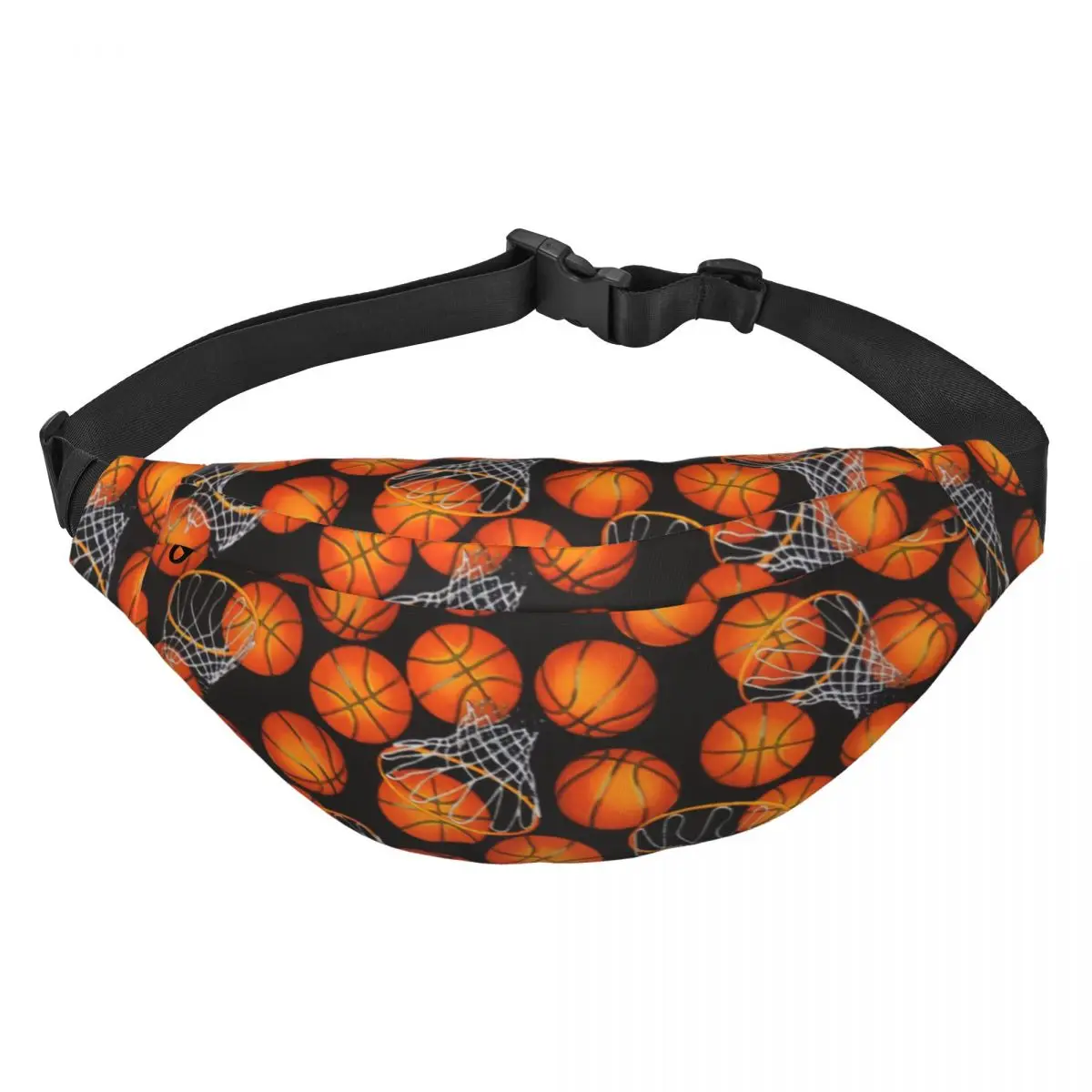 

Custom Casual Basketball Balls Pattern Fanny Pack Men Women Sling Crossbody Waist Bag for Traveling Phone Money Pouch