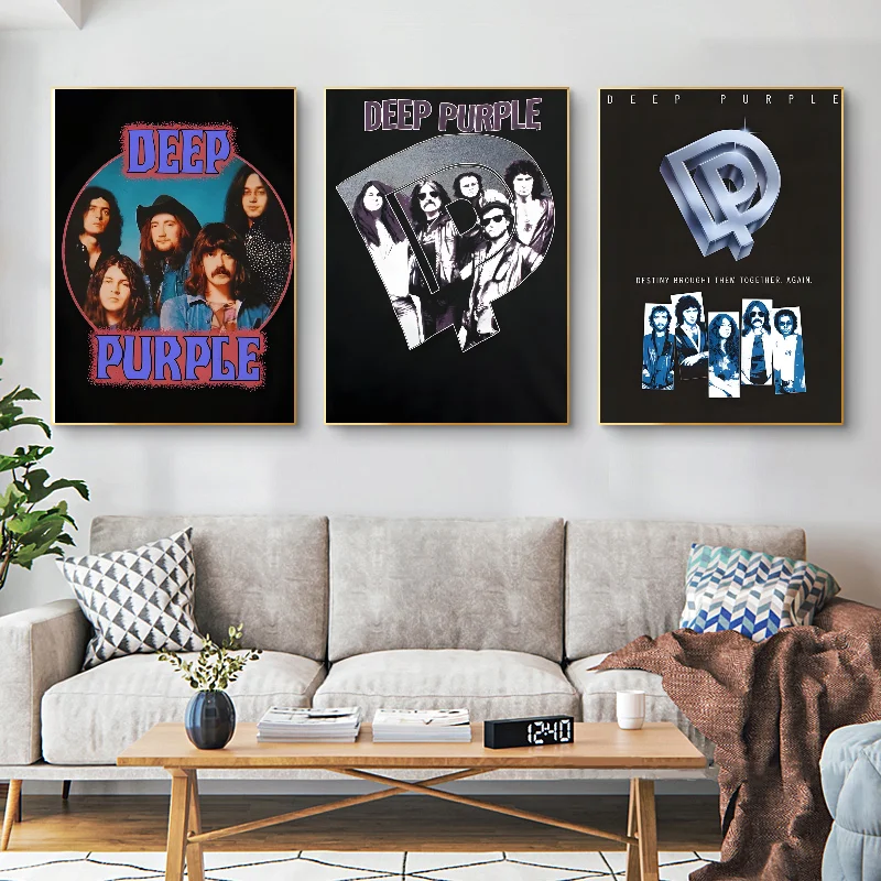 Singer Deep Purple Poster Self-adhesive Art Waterproof Paper Sticker Coffee House Bar Room Wall Decor
