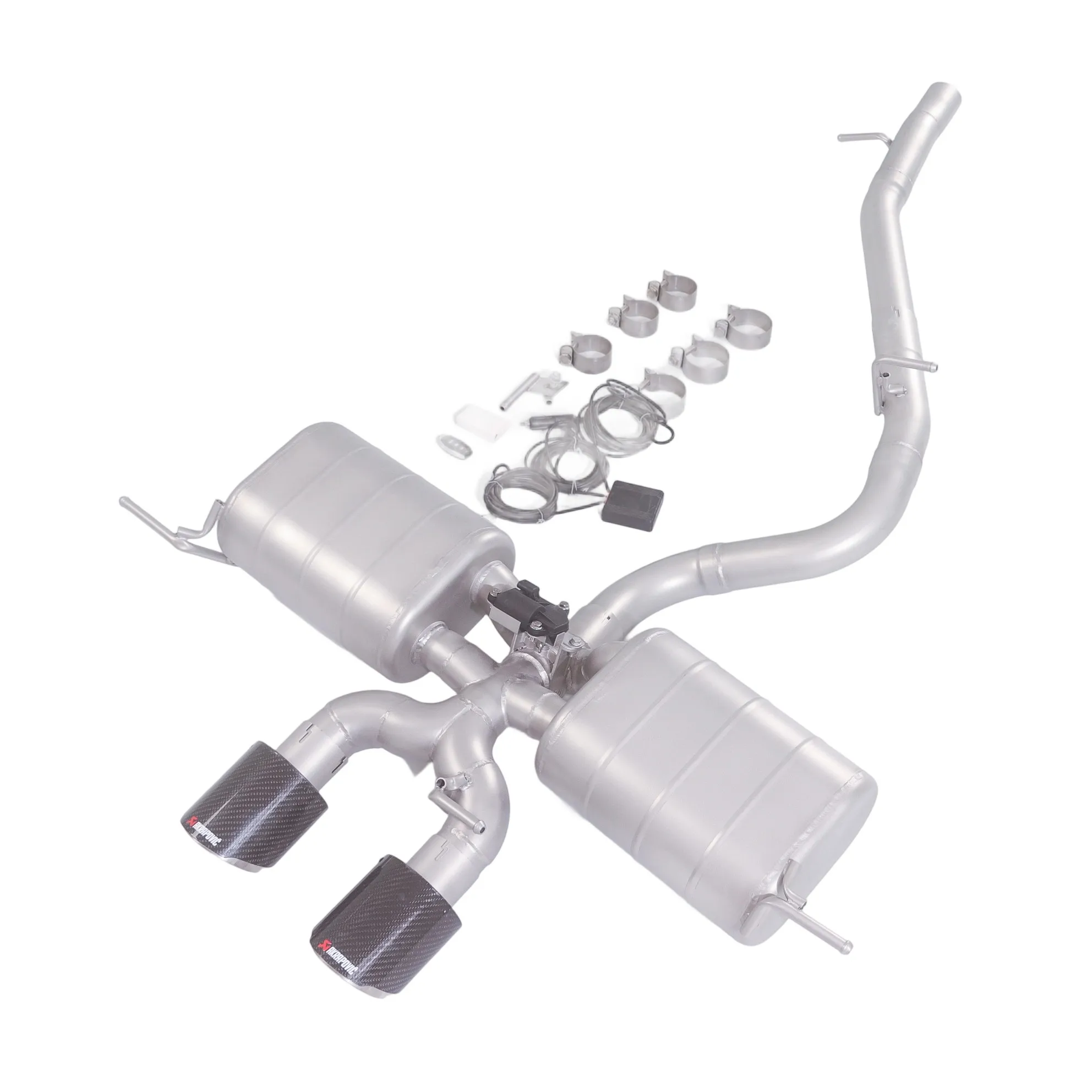 GFC catback exhaust muffler for Golf R MK 6 2019-2016,Car electric valve exhaust system made of 304 stainless steel