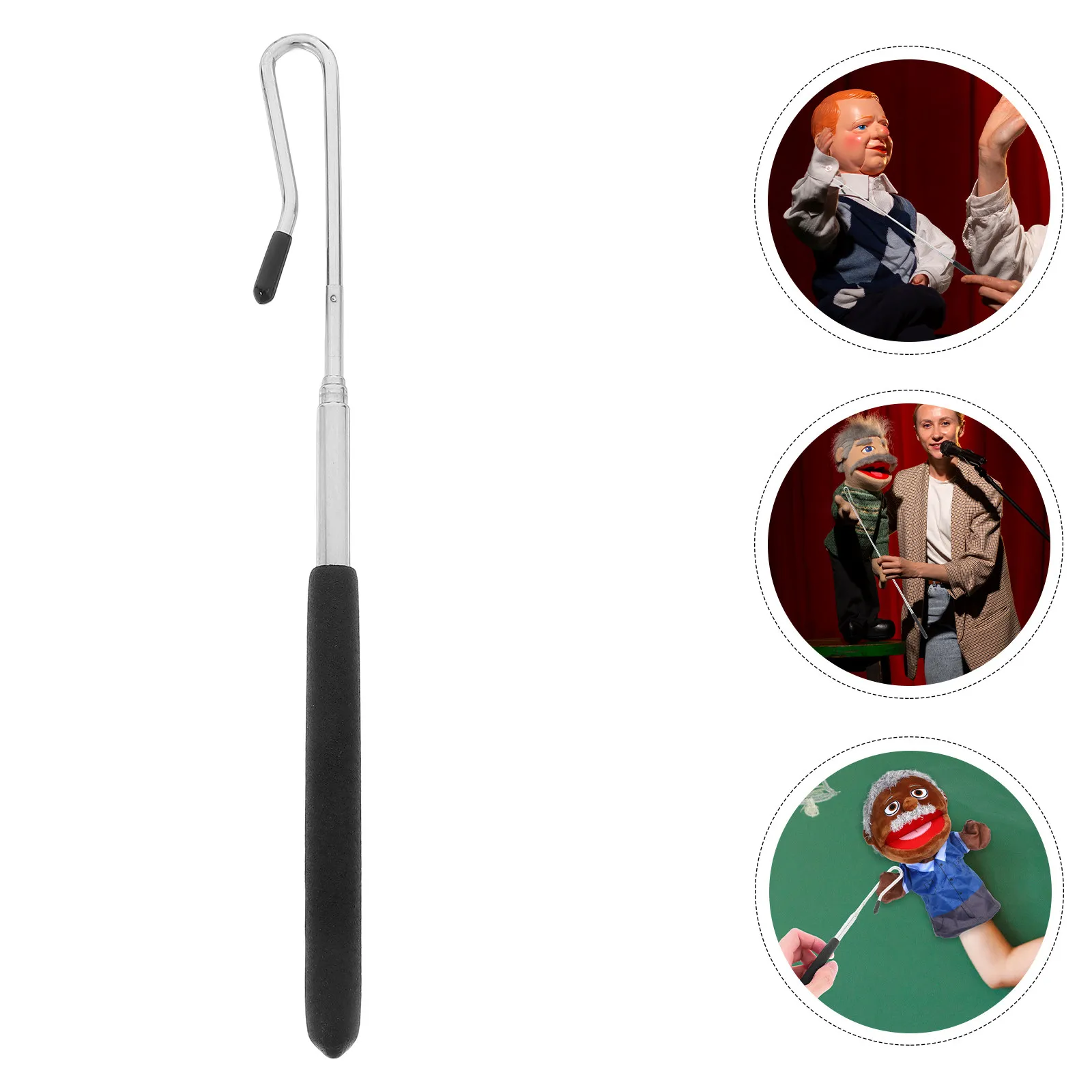 

4Pcs Puppet Handles Arm Control Rod Metal Half Body Hand Rod Stick Accessory Puppet Manipulation for Ventriloquists Puppets 55Cm