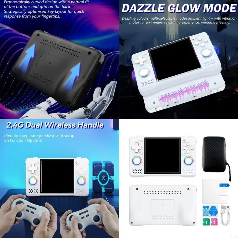 نسخة لوحة مزدوجة للقدم للعب التقليدي محمولة باليد مع تخزين 128 جيجابايت 18000+ مسابقات محملة مسبقًا بطارية قابلة للشحن لـ K1KF