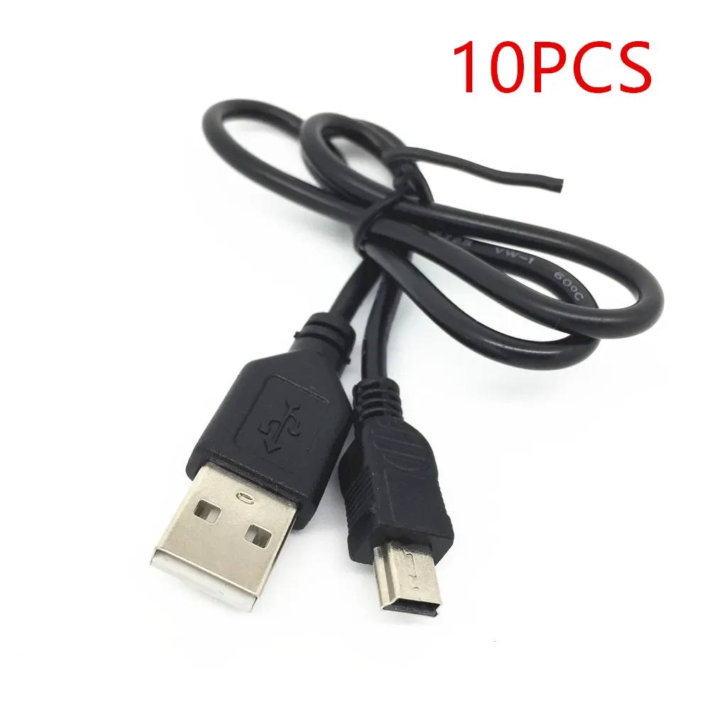 10/20/30/40/50/100 PCS Best Black USB 2.0 A Male To Mini 5 Pin B Data Charging Cable Cord Adapter 50cm