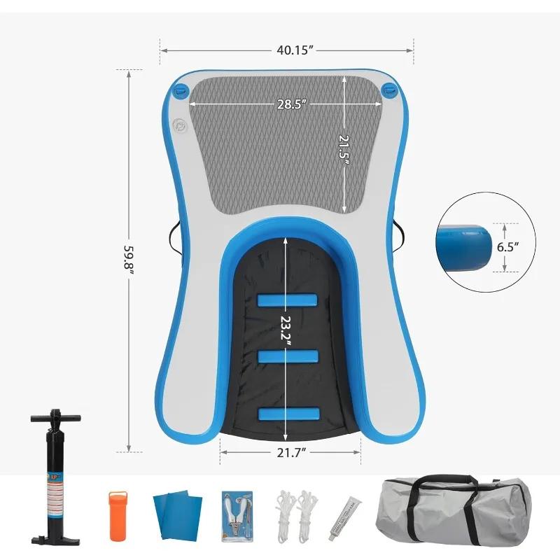 Dog Boat Ramp 60" L Extra Wide Dog Pool Ramp,Floating Water Ladder for Dogs Up to 220 lbs,Puncture-Resistant Surface Ide