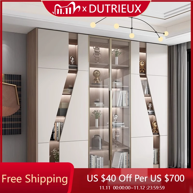 

Luxury Nordic Living Room Cabinets Librero Storage Display Cabinets House Container Bookshelf Wood Gabinete Trendy Furniture