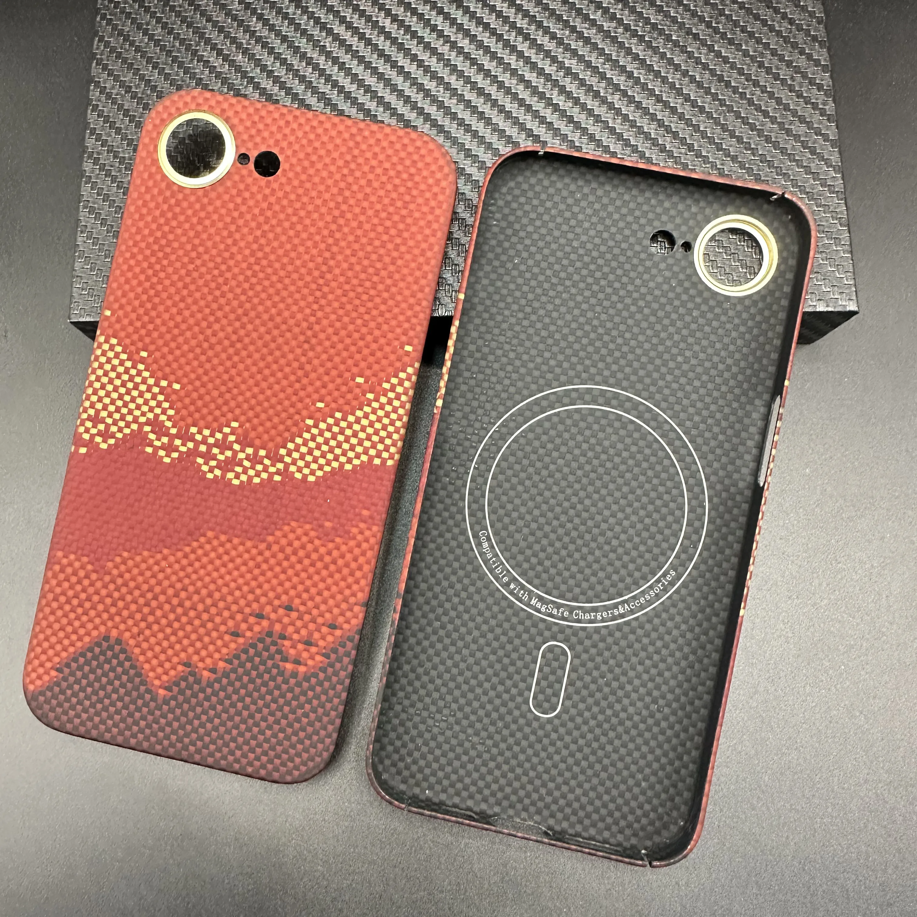 Suitable for iPhone 16e case Kevlar Aramid Fiber Magnetic Attraction Lightweight Full Cover Protective Case