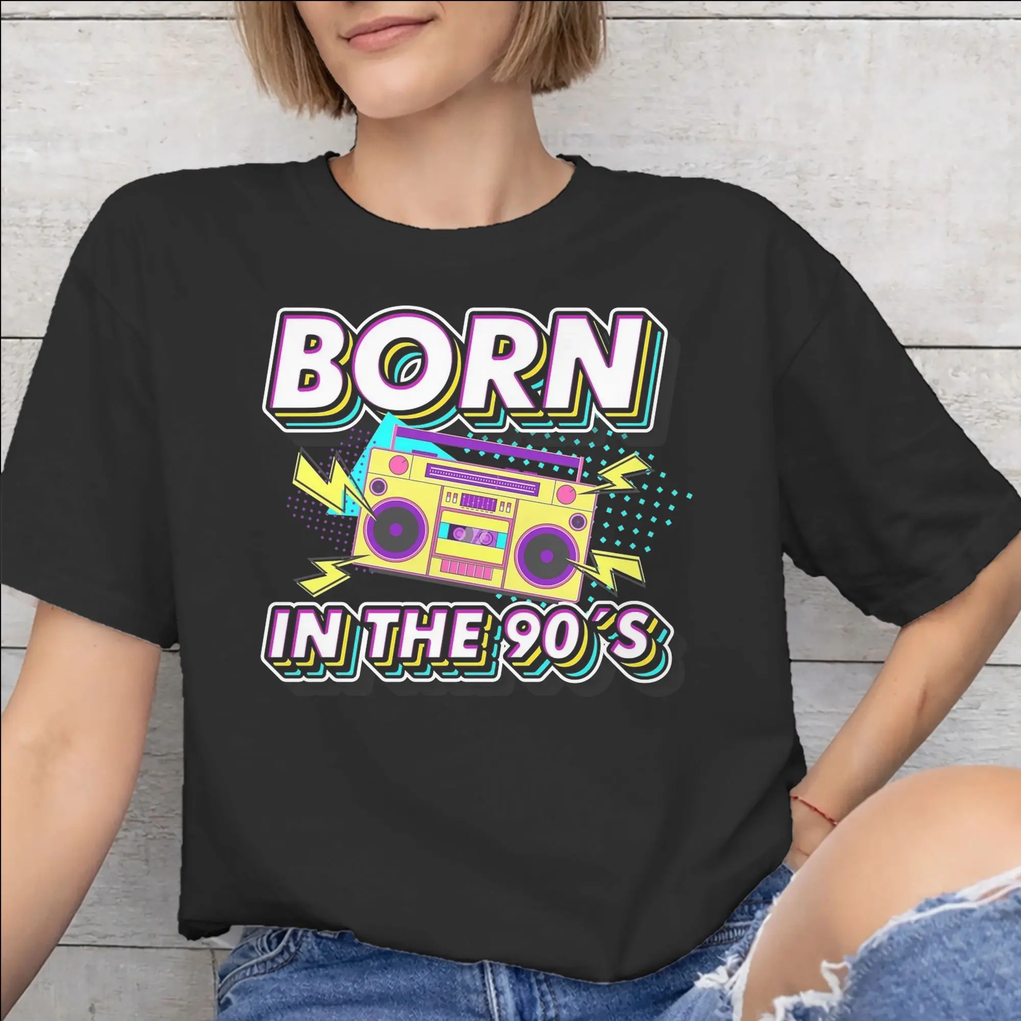 Born In The 80's Raised In The 90's Tee Shirt for Men Women Print T Shirts  Cotton Clothes