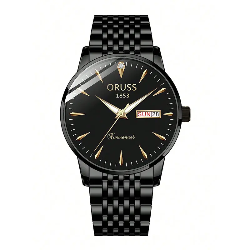 Men's Luxury Quartz Wristwatch with Luminous Pointer