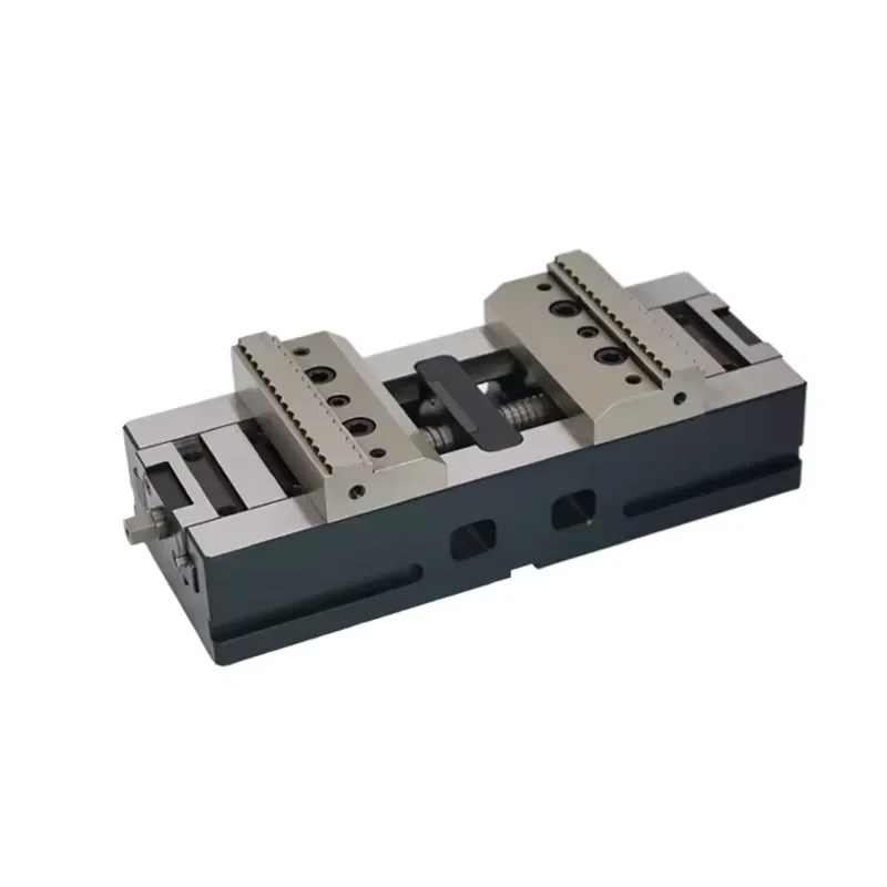 Self-Centering Double-Sided Alignment Clamp Vise with Quick-Change Fixture Interface Bearing Core Reversible Jaw Installation