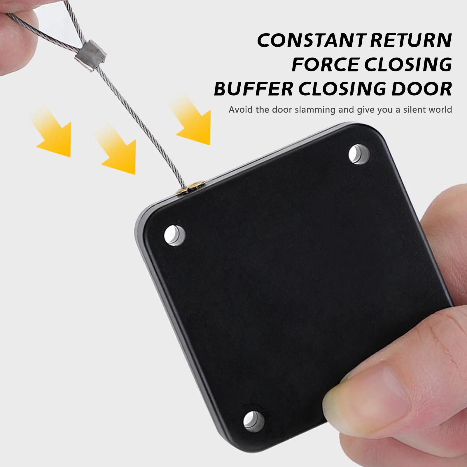 Automatic Door Closer Punch-Free 1000 1200 Pull Force Door Shower Curtain Closer Buffer Door Closer for Bathroom Bedroom
