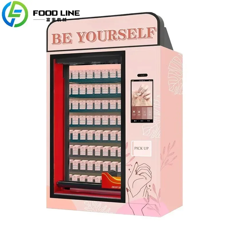 آلة بيع المكياج الذكية LED موزع مستحضرات التجميل التفاعلي ذاتي الخدمة لإكسسوارات الشعر