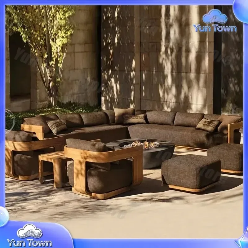 for Sofa for Outdoor Use for Garden Courtyard Park Hotel for Teak Furniture for Patio Furniture for Modern Sofa for Living