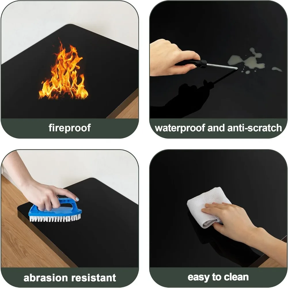 Mesa dobrável de parede de alto brilho, 39,4 L x 19,7 W, ideal para lavanderia, escritório doméstico e uso em cozinha