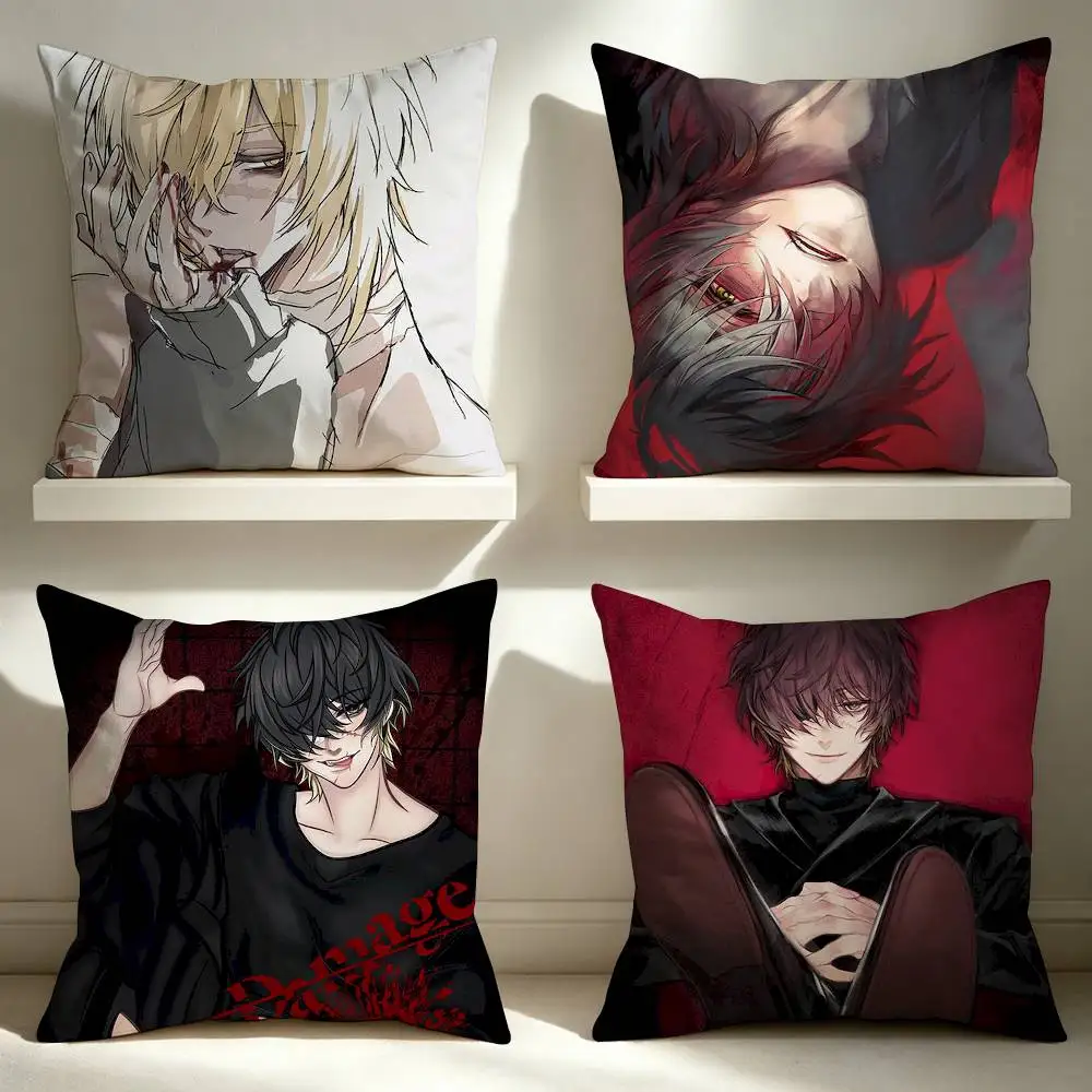 Slow Damage Towa  Double-Sided Printed Cushion Cover Bedroom Bedside Sofa Pillow Case