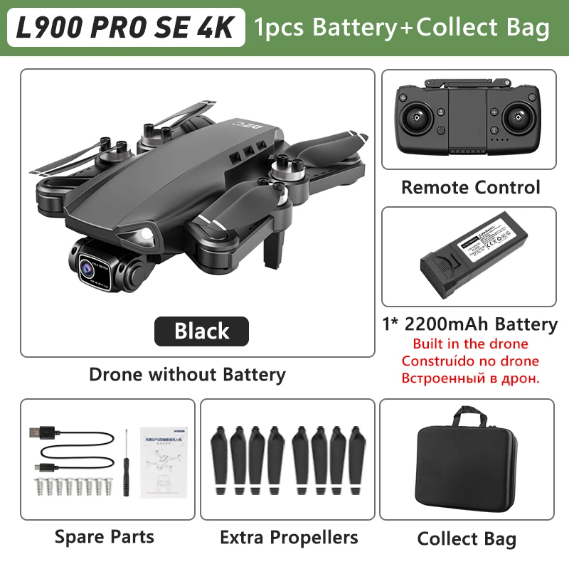 LYZRC L900 PRO 4K Professional HD Dual Camera GPS Drone 5G WIFI Brushless Motor FPV Quadcopter Foldable Aerial Photography Drone