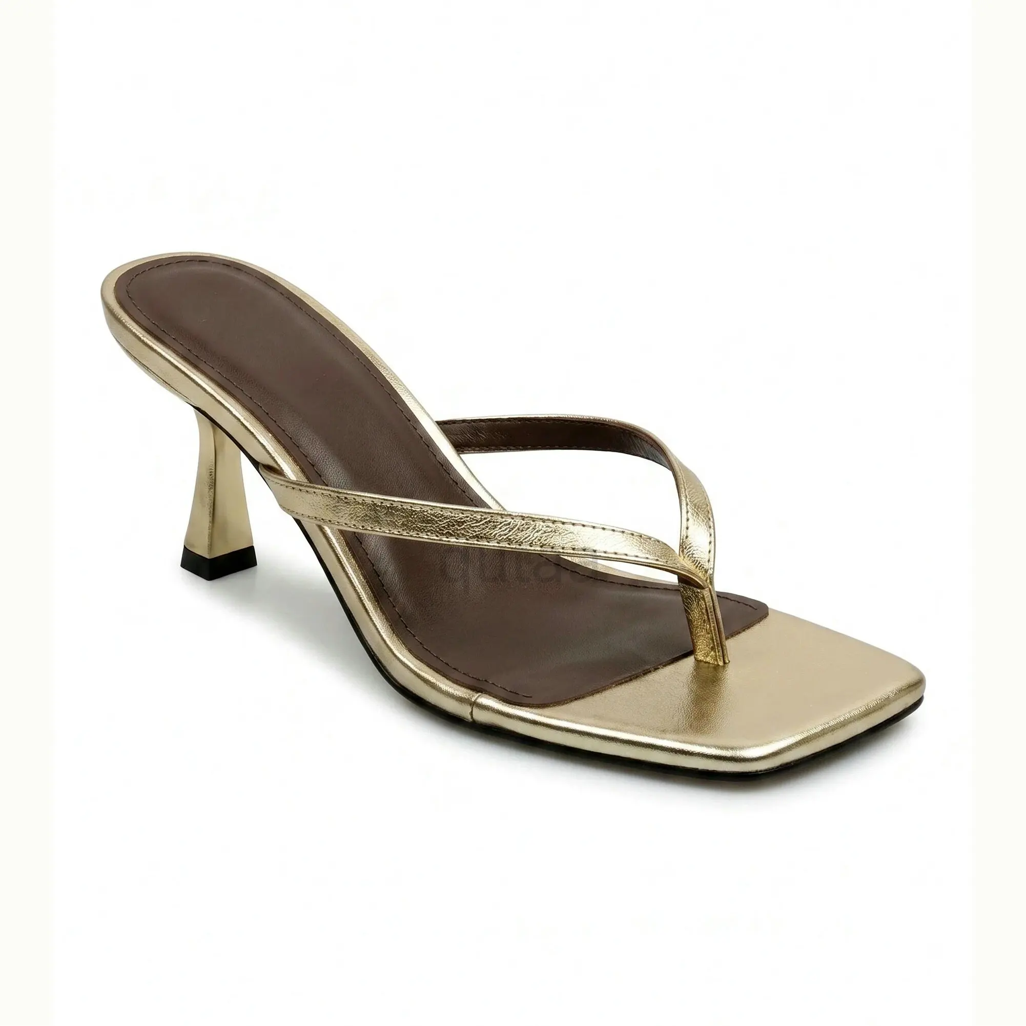 QUTAA News Fashion Flip-flops Women Summer Sandals Shoes High Heels Leather Square Toe Slingback Sandals Casual Shoe Dress 34-43 view 2
