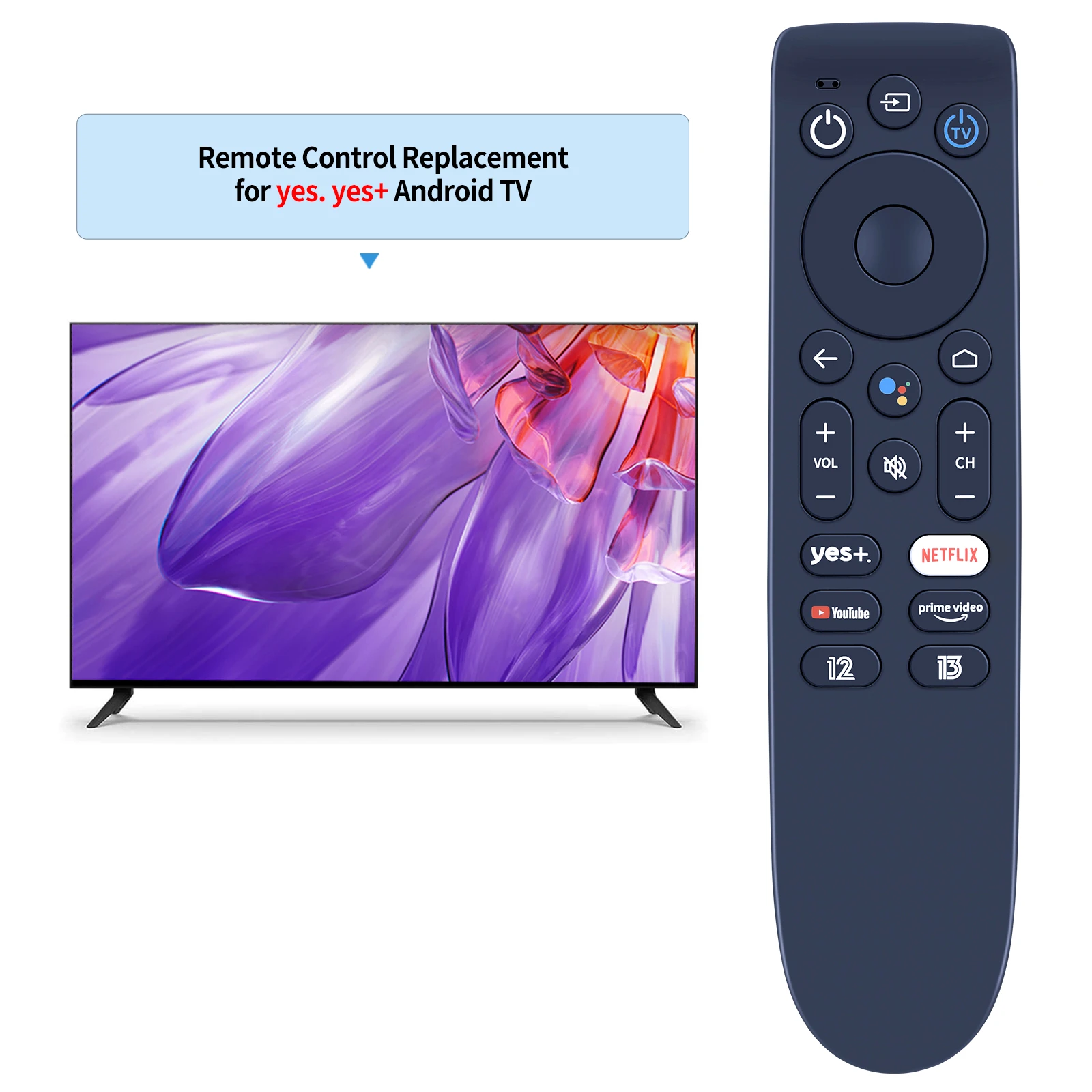 New Replacement Remote Control For yes. yes+ Android TV