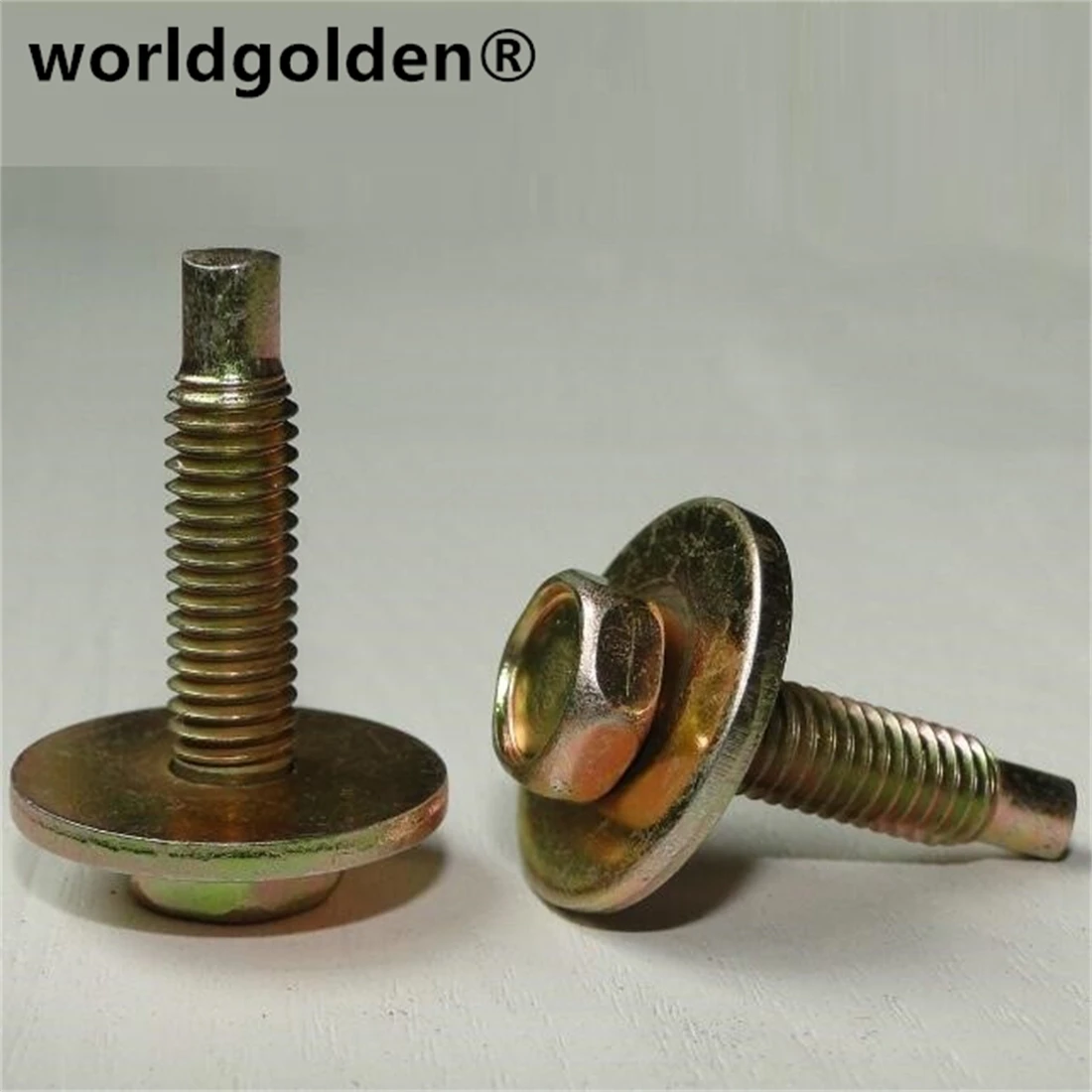 worldgolden 100pcs fasteners Zinc Color Screw