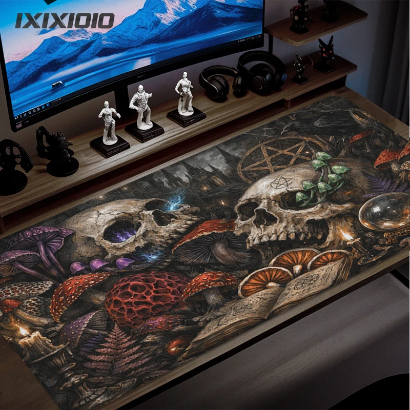 Gothic Mushroom Art Mouse Pad Gamer printon demand HD New Mousepad XXL MousePads Carpet Natural Rubber Desktop Mouse Pad