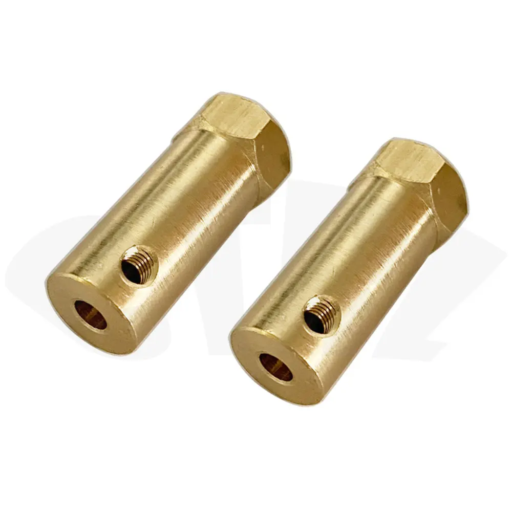 Brass Lengthened Metal Hexagonal Coupling 3mm 4mm 5mm 6mm 7mm 8mm Motor Wheel Connector for 1/8 1/10 RC Car Wheels Tires Shaft