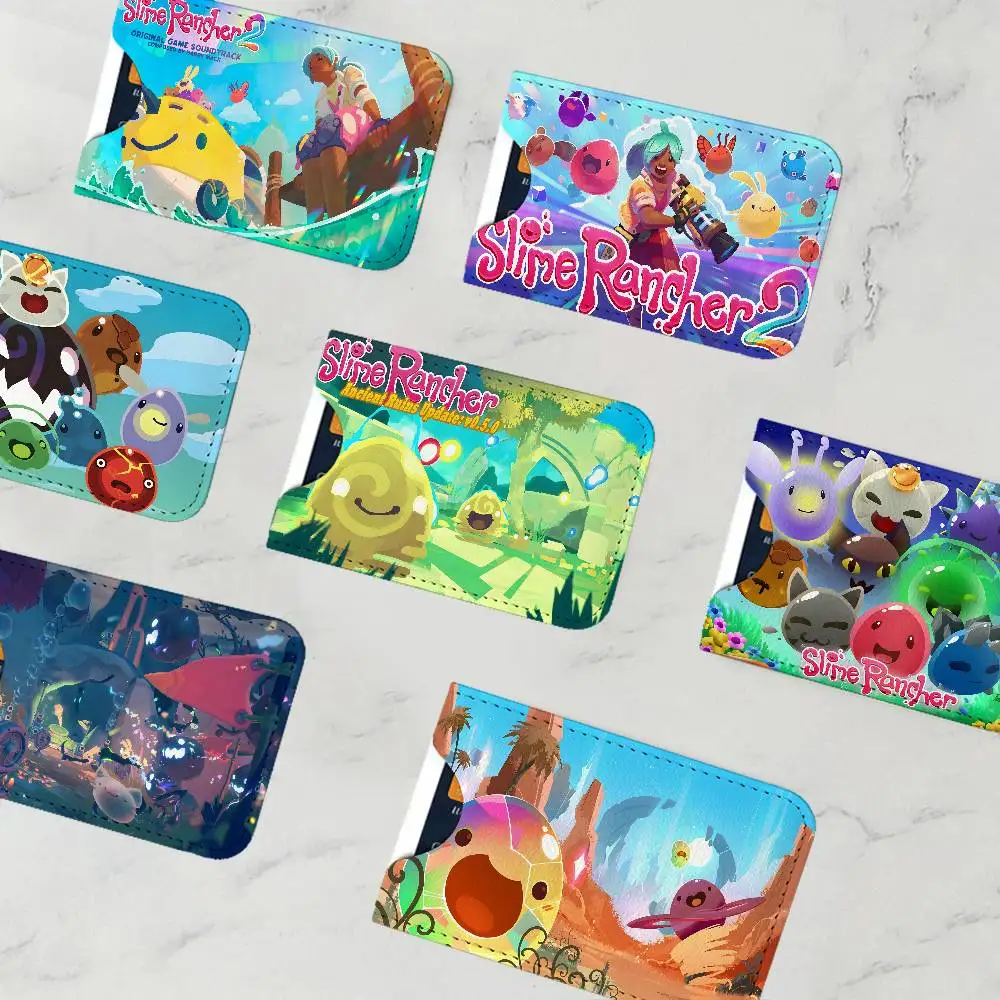 S-Slime R-Rancher Game Credit ID Business Card Holder, Practical Pocket Gift for Outdoor Driving & Daily Use