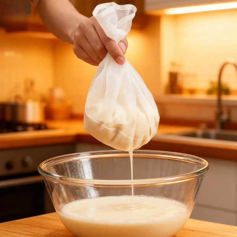 

Reusable Cheese Cloth Bags-Fine Mesh Strainer for Yogurt,Juice,Coffee-Food-Safe Gauze Filtering Bags-Kitchen Cooking Accessory