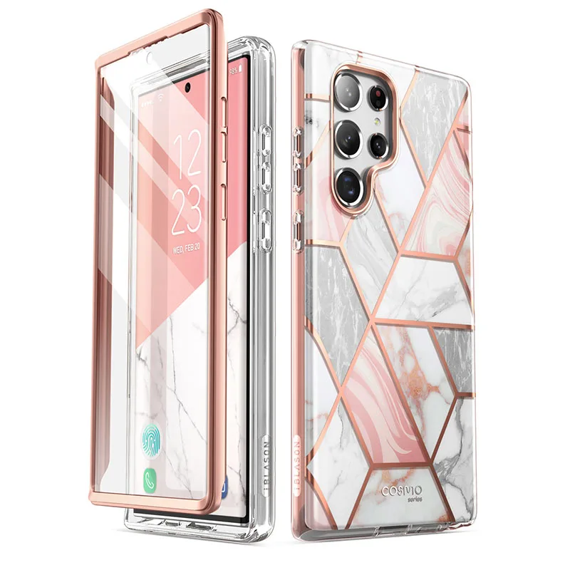 Do Samsung Galaxy S22 Ultra Case 5G (wydanie 2022) I-BLASON Cosmo Slim Stylowe etui ochronne z wbudowanym ochraniaczem ekranu
