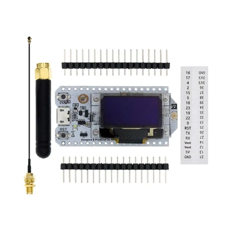 

Плата разработки A01E-SX1276 SX1278 ESP32 Lora 868МГц/915МГц с 0,96-дюймовым металлическим OLED-дисплеем, Bluetooth и Wi-Fi (комплект 32)