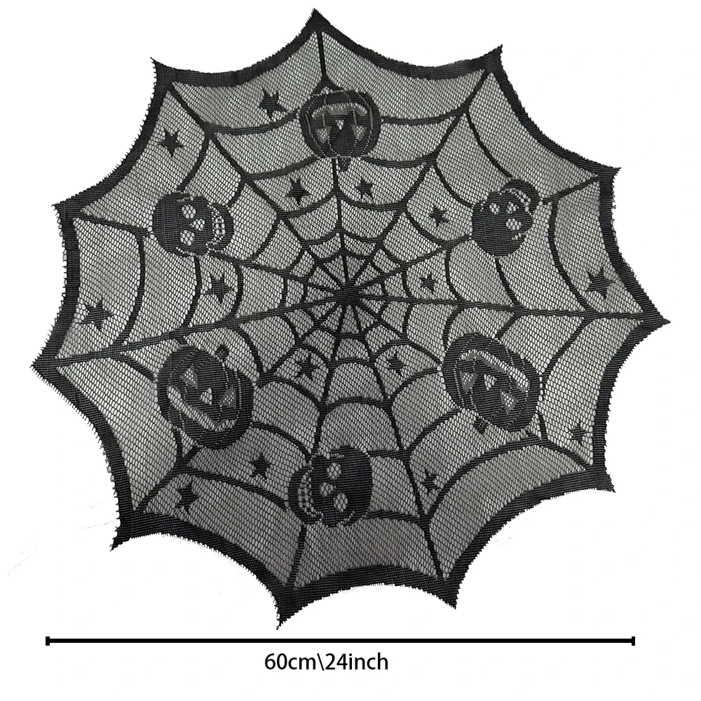 Halloween Spider Web Tablecloth Halloween Black Spider Web Table Runner Halloween Polyester Tablecloth Placemat
