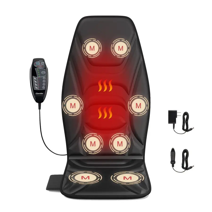 

Massage Chair Pad with Heat, Back Massager for Back Pain Relief, Chair Massager with Vibration, Portable Massage Chair Pad for O