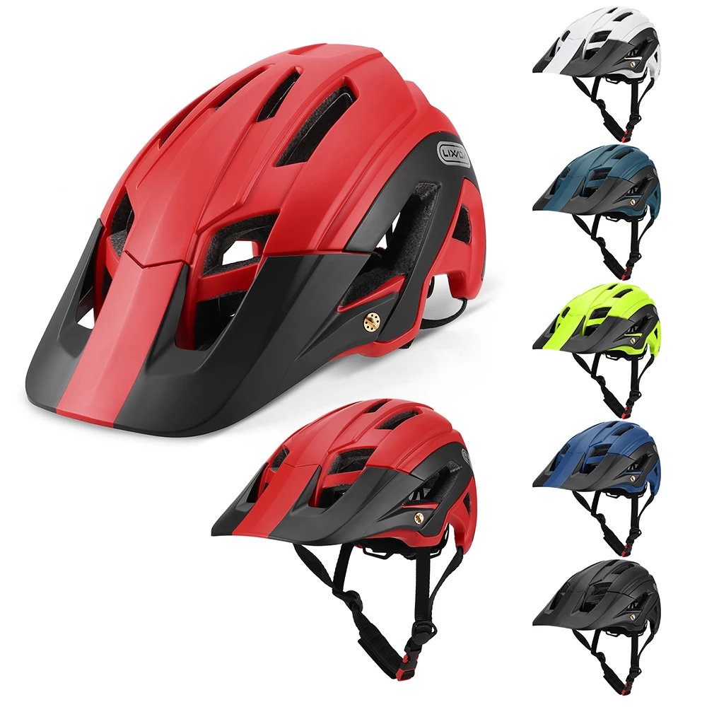 

Lixada Lightweight Cycle Helmet with Detachable Visor Mountain Bike Sports Safety Protective Helmet 16 Vents Bike Helmet