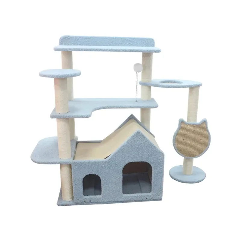

Multi-Functional Space Capsule Cat Tree Multi-Layer Villa Cat Scratching Board with Integrated Sisal Floor Cat Climbing Frame