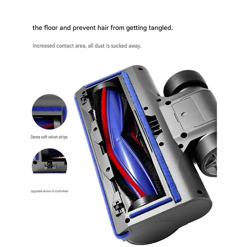 Efficient-1PCS Brush Head For Dyson V7 V8 V10 V11 V15 Vacuum Cleaner For Short Pile Carpets And Hard Floors Direct Drive Head