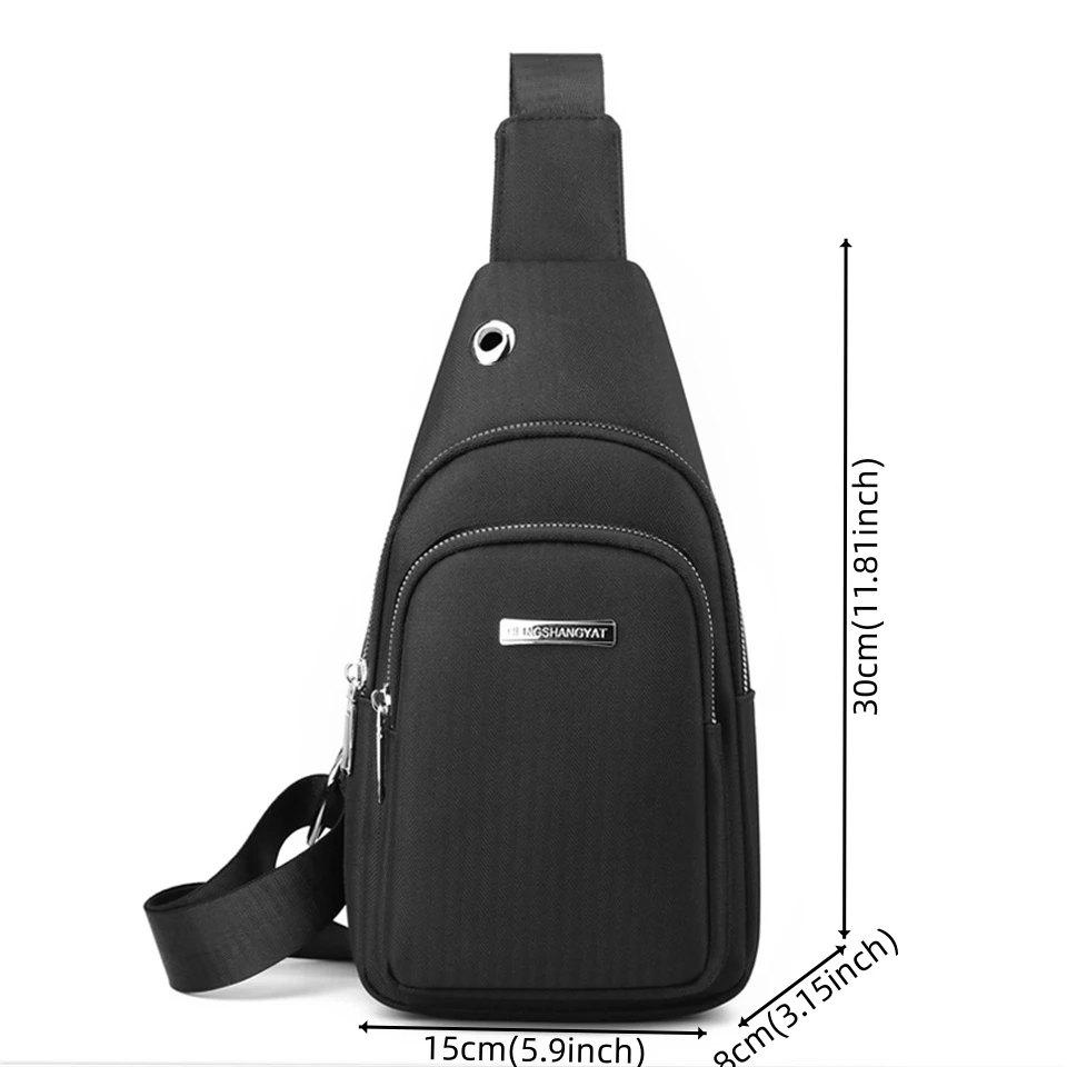 Women's Small Chest Pack Solid Male Outdoor Chest Bag Nylon Chest Pack Women Fashion Travel Purse Phone Pouch Pocket Sling Bag