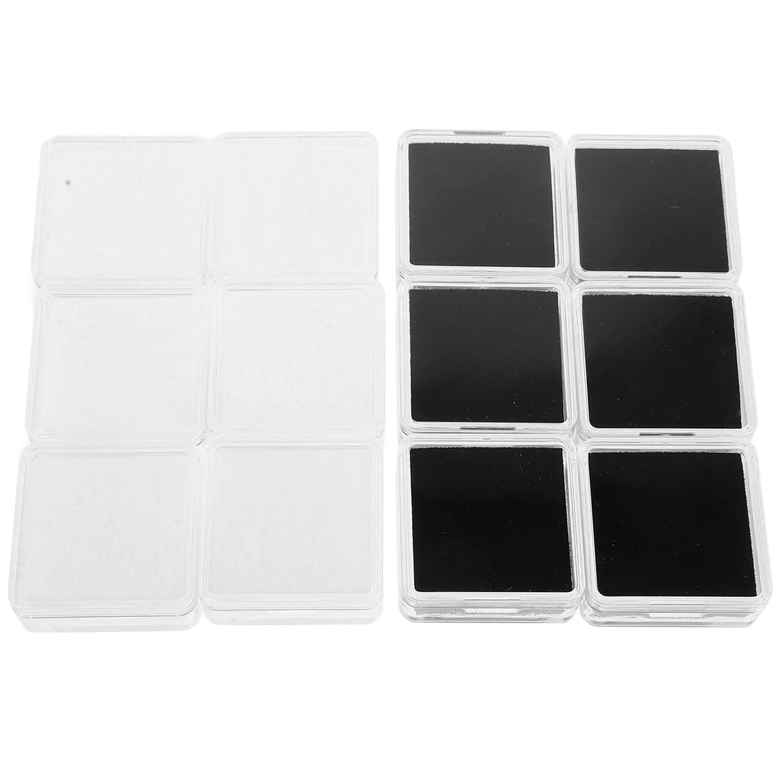 

12pcs Jewelry Display Box Transparent Acrylic Storage Case For Gemstones Rings Necklaces Earrings Small Loose Diamond Organizer