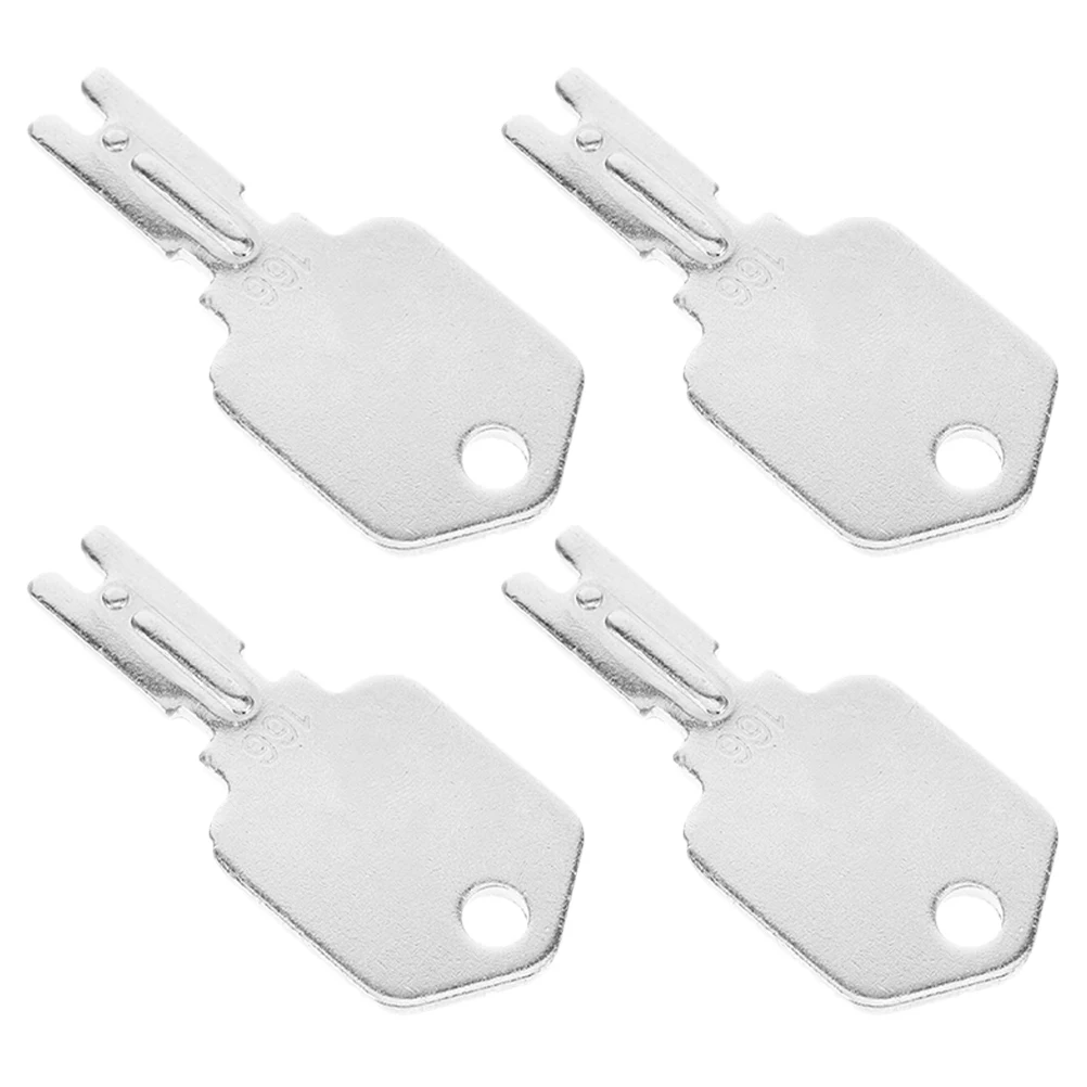 

4pcs Forklift Keys Duty Compatible Silver Iron Accessories Replacement Replacement Forklift Keys Ignition Universal Set