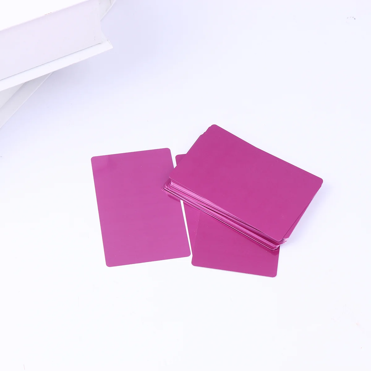 50 Pcs Anodized Business Card Blanks Aluminum Cards DIY Color Name Wedding Office